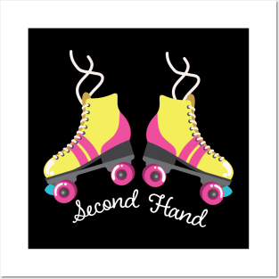 Cute Retro Second Hand Roller Skating Posters and Art